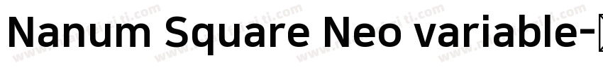 Nanum Square Neo variable字体转换